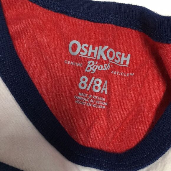 Oshkosh B'gosh Red Blue Patriotic Americana 4th of July Kids Tank Top size 8 - Picture 3 of 6
